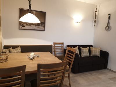 Essbereich der Ferienwohnung Fimba im Haus Wintertraum Ischgl
