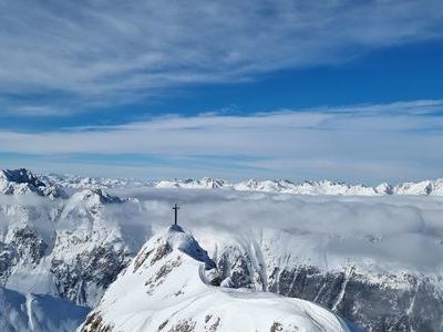 Gletscher und Berge in Ischgel
